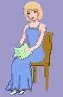 Izabella relaxing with a romantic novel